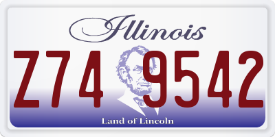IL license plate Z749542