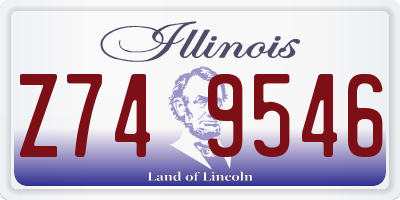IL license plate Z749546