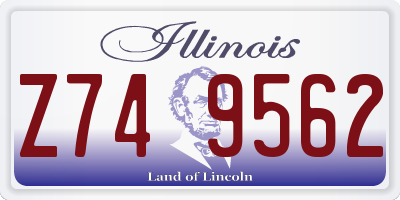 IL license plate Z749562