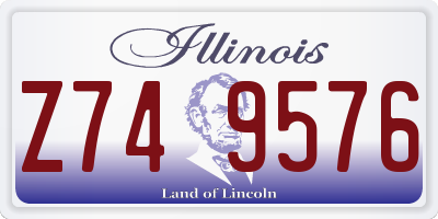 IL license plate Z749576