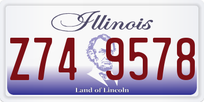 IL license plate Z749578