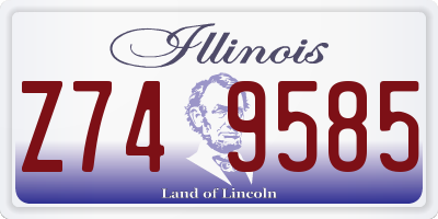 IL license plate Z749585