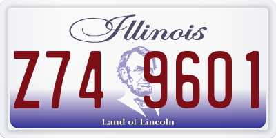 IL license plate Z749601
