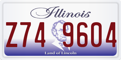 IL license plate Z749604