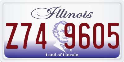 IL license plate Z749605