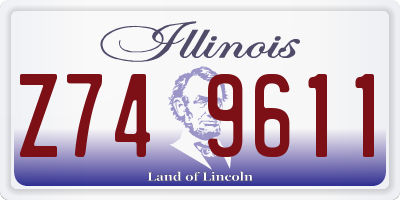 IL license plate Z749611
