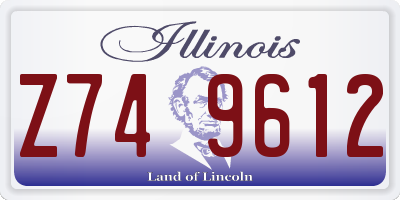 IL license plate Z749612
