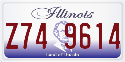 IL license plate Z749614