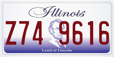 IL license plate Z749616