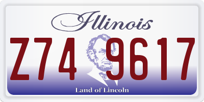 IL license plate Z749617