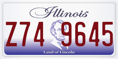 IL license plate Z749645