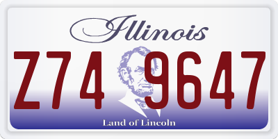 IL license plate Z749647