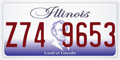 IL license plate Z749653