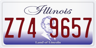 IL license plate Z749657