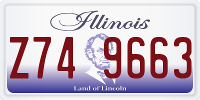 IL license plate Z749663