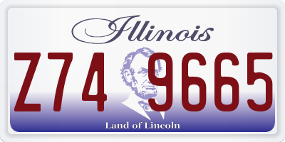 IL license plate Z749665