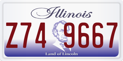 IL license plate Z749667