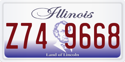 IL license plate Z749668