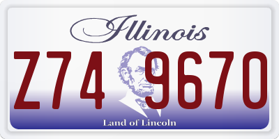 IL license plate Z749670