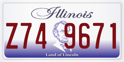 IL license plate Z749671