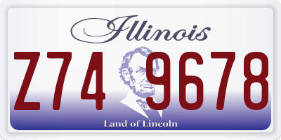 IL license plate Z749678