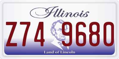 IL license plate Z749680