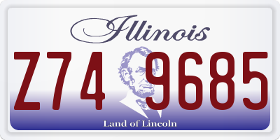 IL license plate Z749685