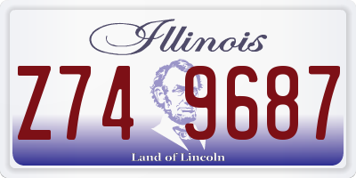 IL license plate Z749687