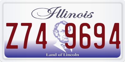 IL license plate Z749694