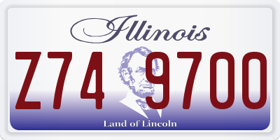 IL license plate Z749700