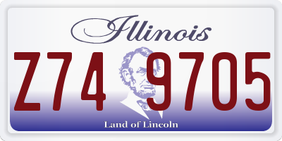 IL license plate Z749705