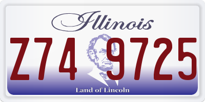 IL license plate Z749725