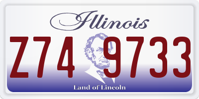 IL license plate Z749733