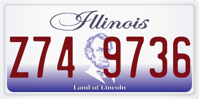 IL license plate Z749736