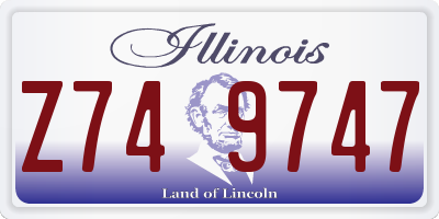 IL license plate Z749747