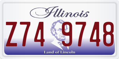 IL license plate Z749748