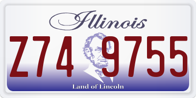 IL license plate Z749755