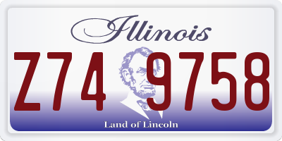 IL license plate Z749758