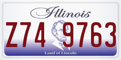 IL license plate Z749763