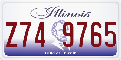 IL license plate Z749765