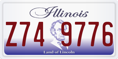 IL license plate Z749776
