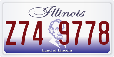 IL license plate Z749778