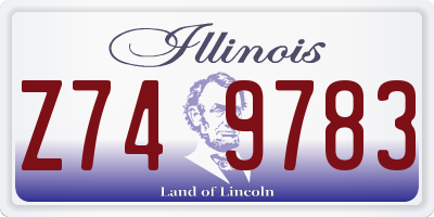 IL license plate Z749783