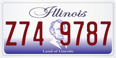 IL license plate Z749787