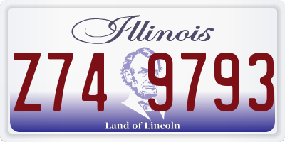 IL license plate Z749793