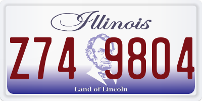 IL license plate Z749804