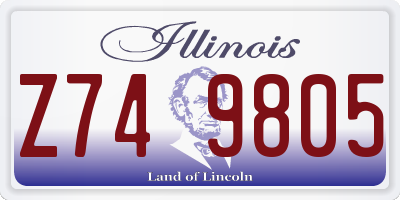 IL license plate Z749805