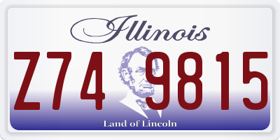 IL license plate Z749815