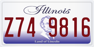 IL license plate Z749816