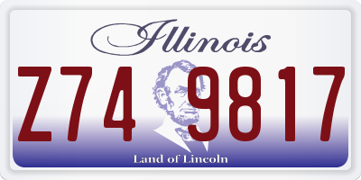 IL license plate Z749817